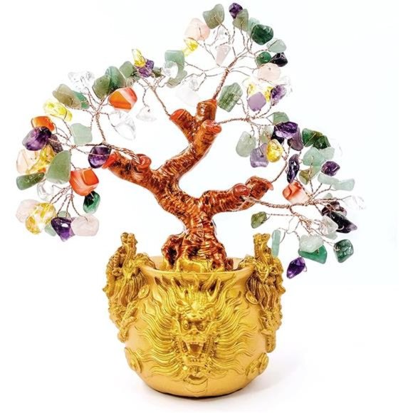XIEHE-SHOP Crystal Fortune Tree,Gold Money Tree Feng Shui Bringing Wealth - Picture 1 of 4